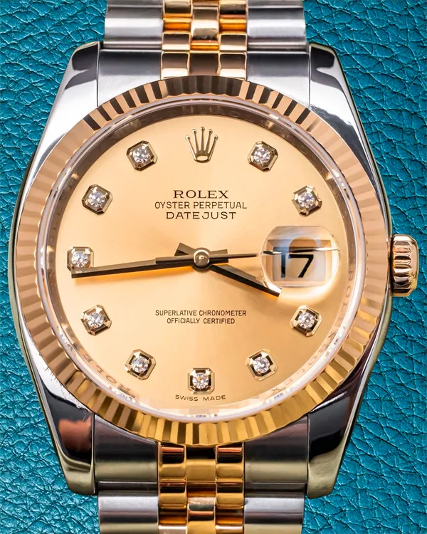 (OSCAR) 2010 Rolex Datejust 36MM Champagne Dial Two-Tone Jubilee Bracelet (116233)