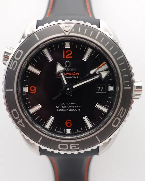 2015 Omega Seamaster Planet Ocean 600M 45.5MM Black Dial Rubber Strap (232.32.46.21.01.005)