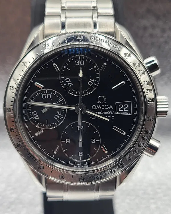 Omega Speedmaster Date 39MM Black Dial Steel Bracelet (3513.50.00)