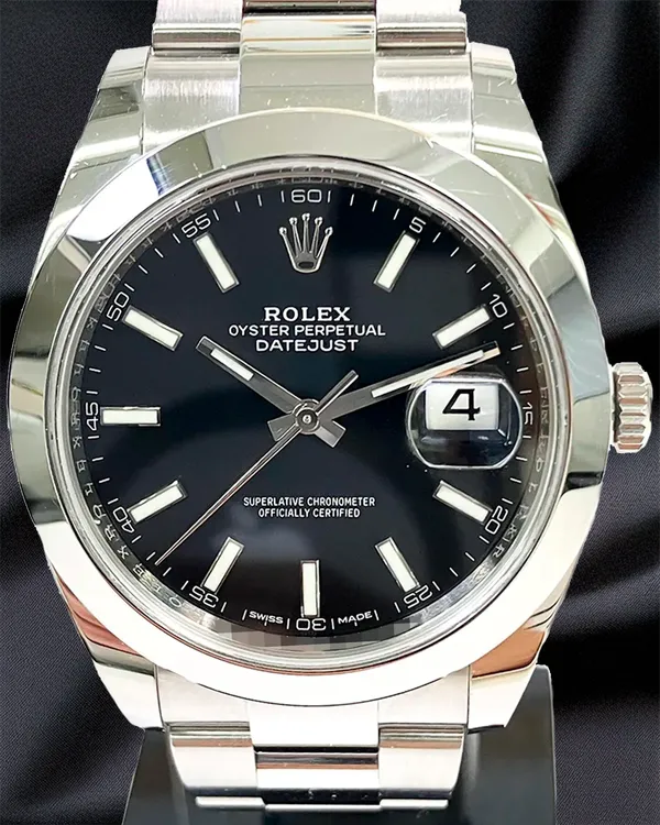 2018 Rolex Datejust 41MM Black Dial Oyster Bracelet (126300)