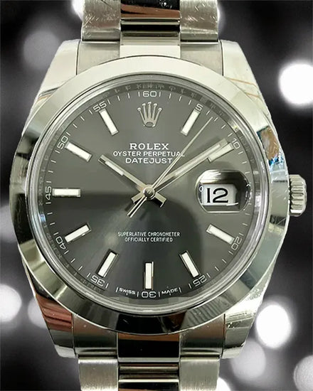 2018 Rolex Datejust 41MM Slate Dial Oyster Bracelet (126300)