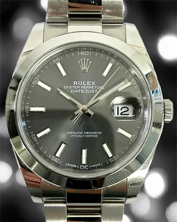 2018 Rolex Datejust 41MM Slate Dial Oyster Bracelet (126300)
