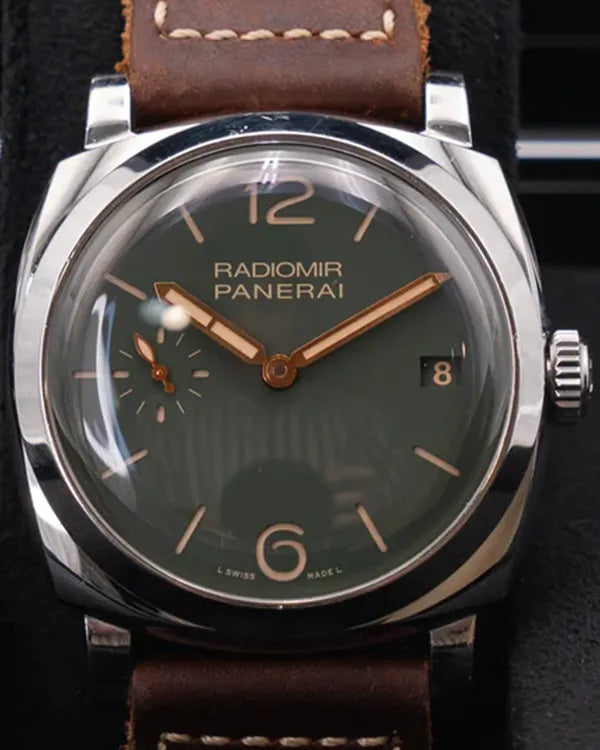 Panerai Radiomir 1940 3 Days 47MM Green Dial Leather Strap (PAM00736)