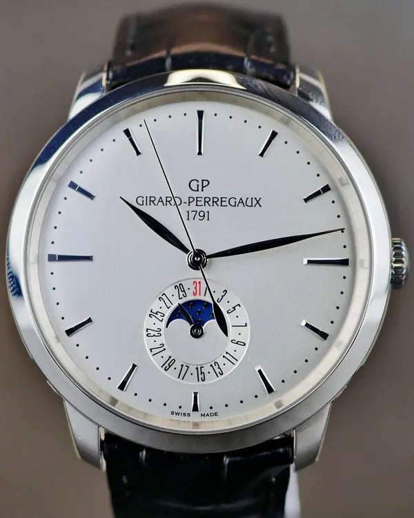 2025 Girard Perregaux 1966 40MM Silver Dial Leather Strap (49545-11-131-BB60)