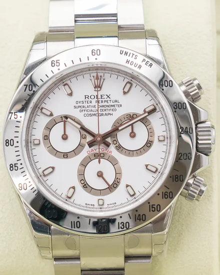 Rolex Cosmograph Daytona 40MM White Dial Steel Bracelet (116520)