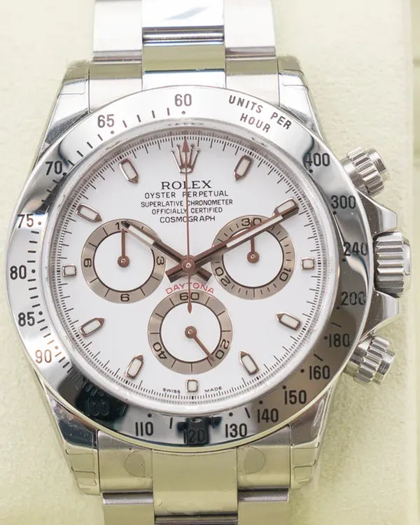Rolex Cosmograph Daytona 40MM White Dial Steel Bracelet (116520)