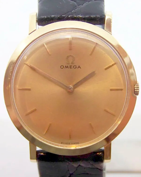 Omega Vintage 31.5MM Champagne Dial Leather Strap (111.046)