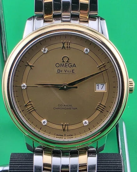 Omega De Ville Prestige 36.8MM Champagne Dial Two-Tone Bracelet (424.20.37.20.58.002)