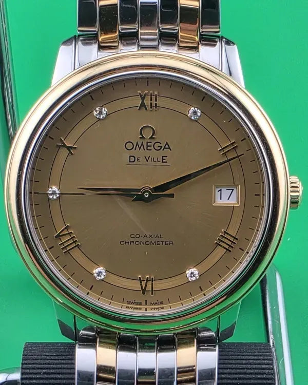 Omega De Ville Prestige 36.8MM Champagne Dial Two-Tone Bracelet (424.20.37.20.58.002)