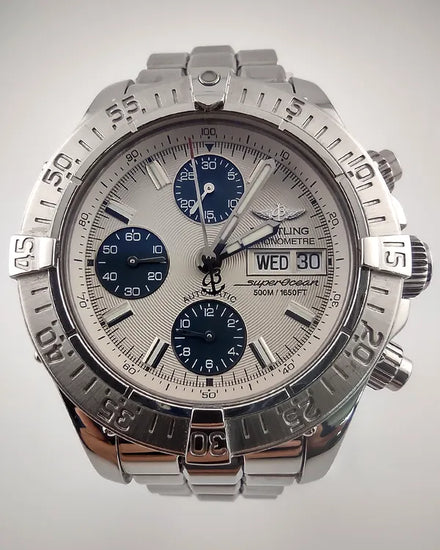 Breitling Superocean Chronograph II 42MM Silver Dial Steel Bracelet (A13340)
