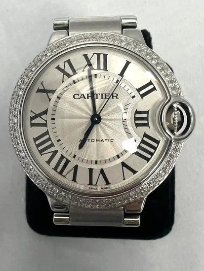 Cartier Ballon Bleu 36MM Silver Dial Steel Bracelet (3284)