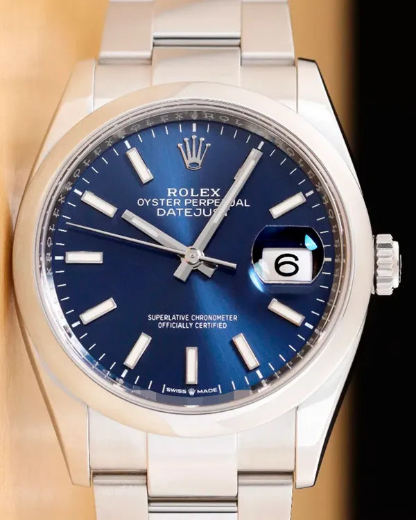 2021 Rolex Datejust 36MM Blue Dial Oyster Bracelet (126200)