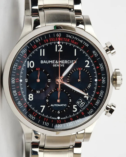 Baume & Mercier Capeland 44MM Blue Dial Steel Bracelet (65716)