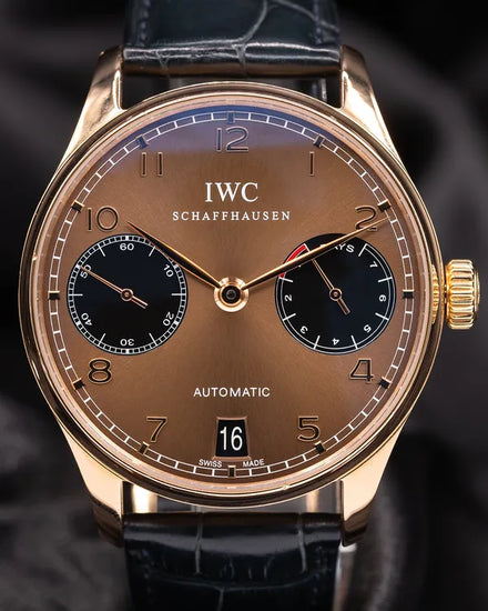 2012 IWC Schaffhausen Portugieser 42MM Brown Dial Leather Strap (IW500124)
