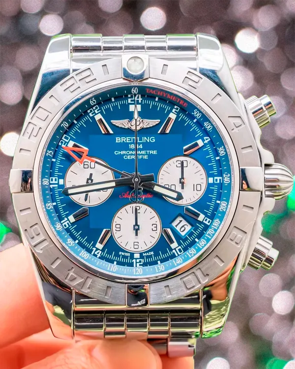 Breitling Chronomat GMT 44MM Blue Dial Steel Bracelet (AB042011/C851)