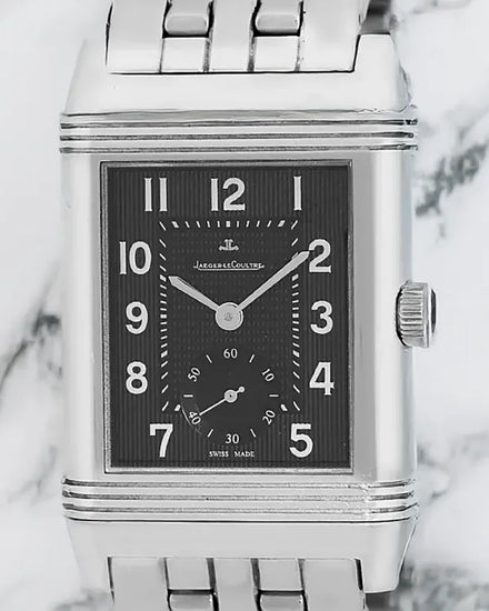 Jaeger-LeCoultre Reverso 976 30MM Black Dial Steel Bracelet (273.8.04)