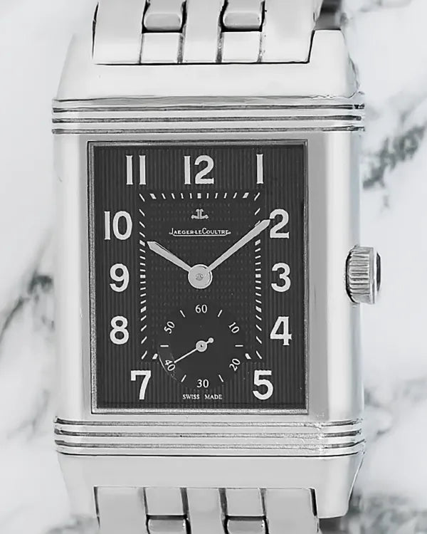 Jaeger-LeCoultre Reverso 976 30MM Black Dial Steel Bracelet (273.8.04)