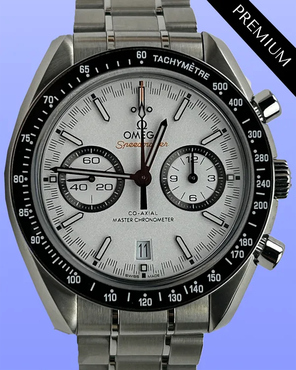 Omega Speedmaster Racing "Panda" 44.25MM White Dial Steel Bracelet (329.30.44.51.04.001)