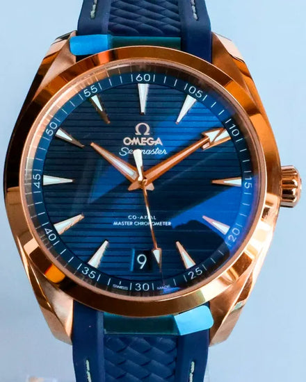 2022 Omega Seamaster Aqua Terra 41MM Blue Dial Rubber Strap (220.52.41.21.03.001)