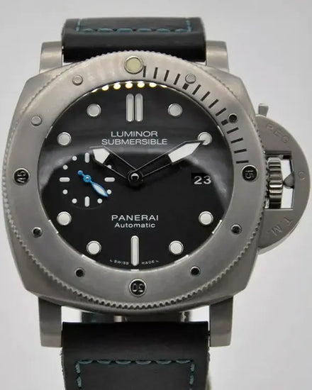 Panerai Submersible 1950 3 Days 47MM Black Dial Leather Strap (PAM01305)