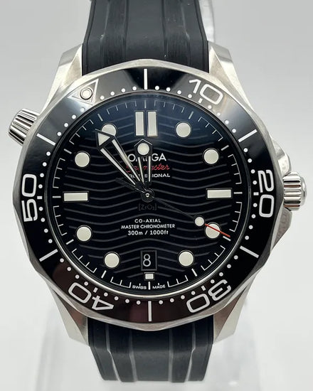 2025 Omega Seamaster Diver 300M 42MM Black Dial Rubber Strap (210.32.42.20.01.001)