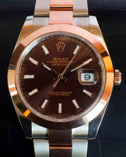 2023 Rolex Datejust 41MM Brown Dial Two-Tone Oyster Bracelet (126301)