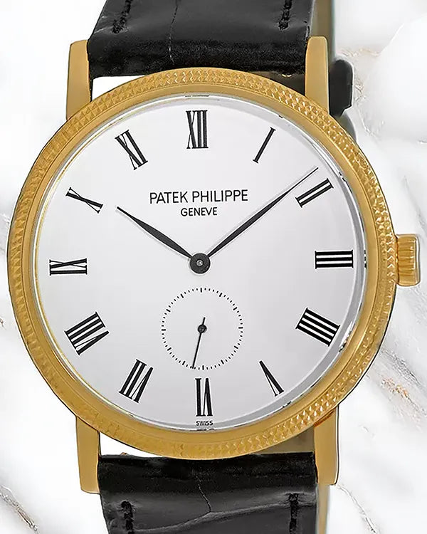 2013 Patek Philippe Calatrava 36MM White Dial Leather Strap (5119J-001)