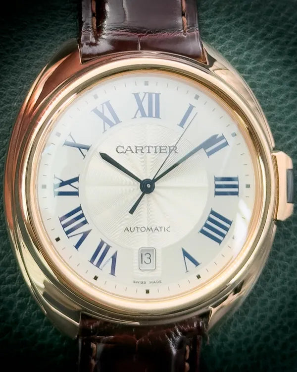 2016 Cartier Cle De Cartier 40MM Silver Dial Leather Strap (WGCL0004)