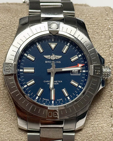 Breitling Avenger GMT 45MM Blue Dial Steel Bracelet (A32395)