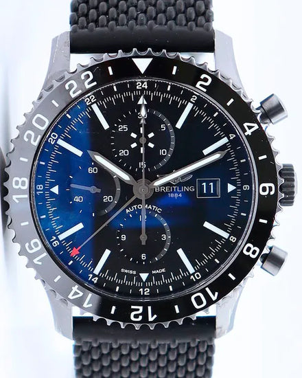 2019 Breitling Chronoliner 46MM Black Dial Rubber Strap (M2431013/BF02)