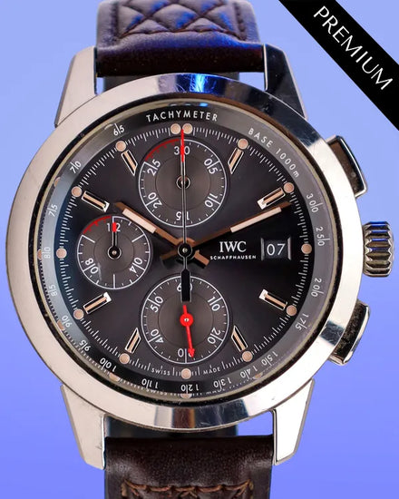 IWC Schaffhausen Ingenieur “Rudolf Caracciola” L.E. 42MM Grey Dial Leather Strap (IW380702)