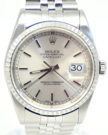 Rolex Datejust 36MM Silver Dial Jubilee Bracelet (16220)