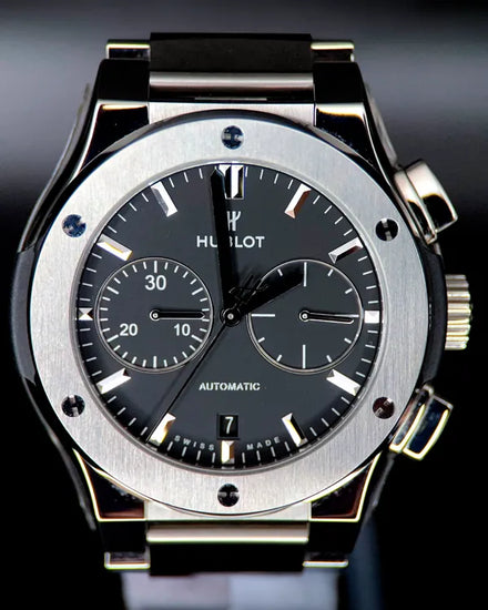2022 Hublot Classic Fusion Chronograph 45MM Grey Dial Titanium Bracelet (520.NX.1170.NX)