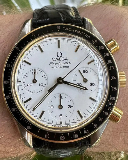 No Reserve - Omega Speedmaster Reduced 39MM White Dial Leather Strap (3310.20.00)