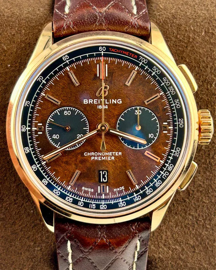 2021 Breitling Premier Bentley Centenary L.E. 42MM Brown Dial Leather Strap (RB0118)