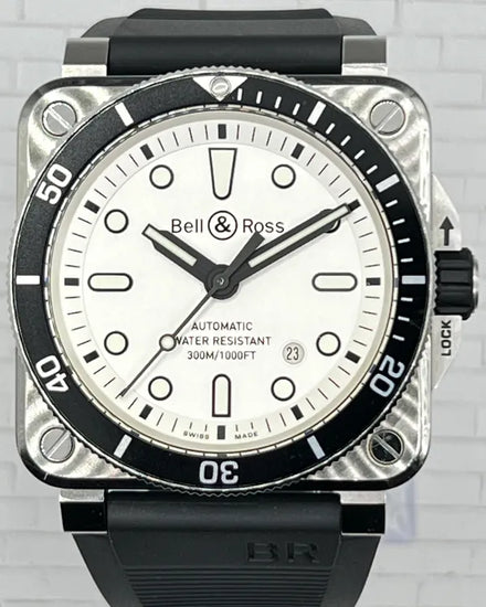 2022 Bell & Ross BR 03-92 Diver 42MM White Dial Rubber Strap (BR0392-D-WH-ST/SRB)