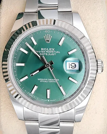 2025 Rolex Datejust 41MM Green Dial Oyster Bracelet (126334)