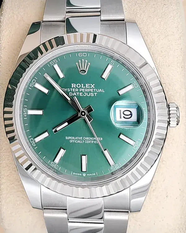 2025 Rolex Datejust 41MM Green Dial Oyster Bracelet (126334)