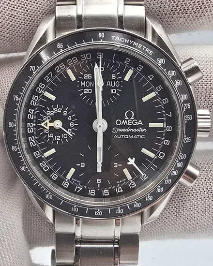 2003 Omega Speedmaster Day Date 39MM Black Dial Steel Bracelet (3520.50.00)