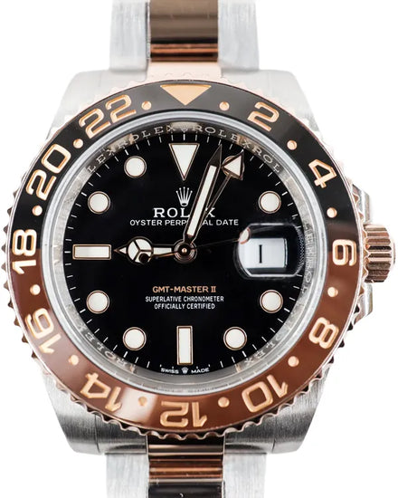 2018 Rolex GMT-Master II "Rootbeer" 40MM Black Dial Two-Tone Oyster Bracelet (126711CHNR)