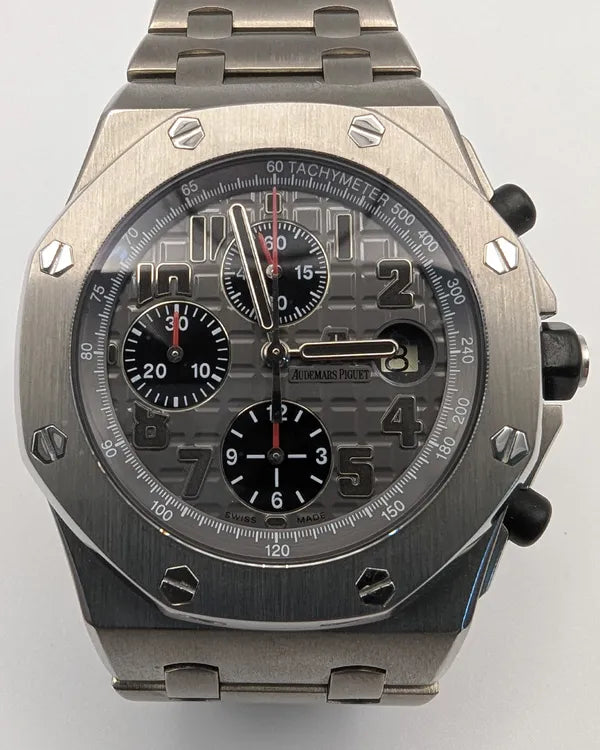 2010 Audemars Piguet Royal Oak Offshore Chronograph 42MM Grey Dial Titanium Bracelet (26170TI.OO.1000TI.01)