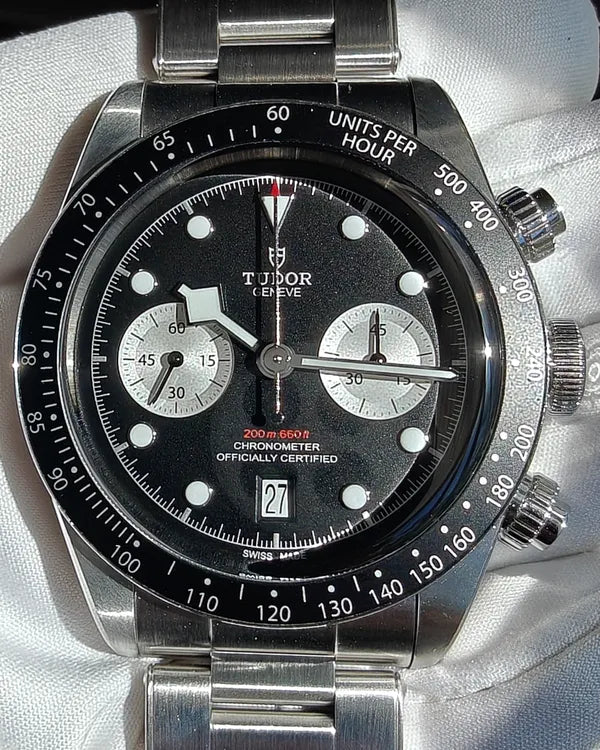 2021 Tudor Black Bay Chrono 41MM Black Dial Steel Bracelet (79360N)