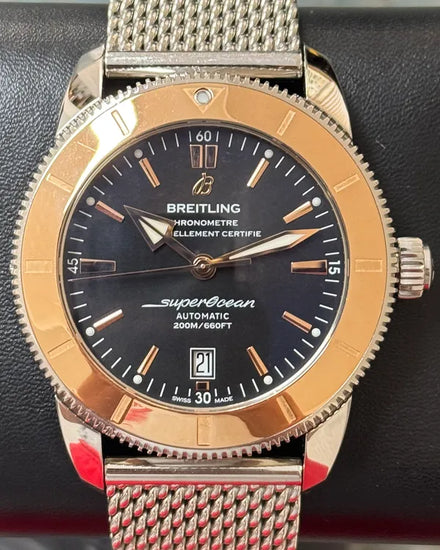 2017 Breitling Superocean Heritage II 46MM Black Dial Steel Bracelet (IB202012/BG20)