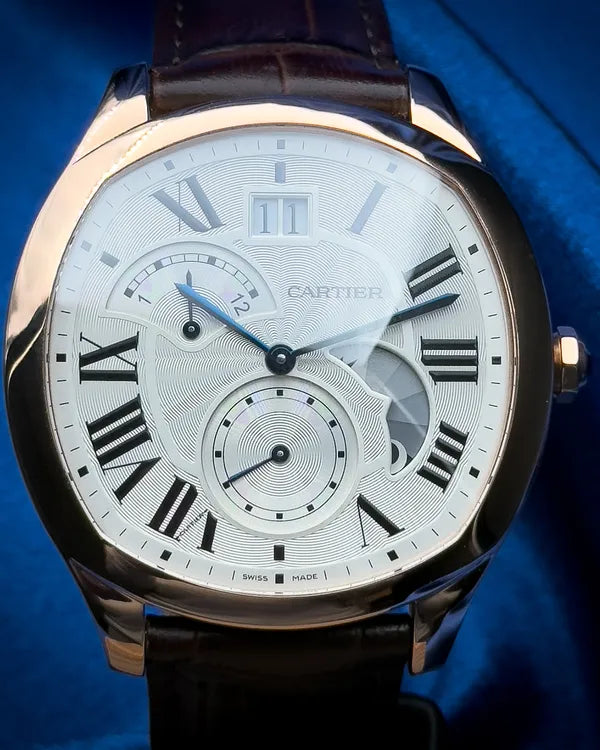 Cartier Drive De Cartier 40MM Silver Dial Leather Strap (WGNM0005)