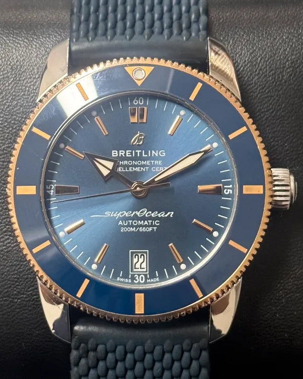2024 Breitling Superocean Heritage B20 42MM Blue Dial Rubber Strap (UB2010)