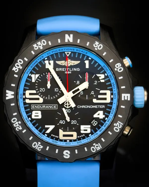 2023 Breitling Endurance Pro 44MM Black Dial Rubber Strap (X82310281B1S1)