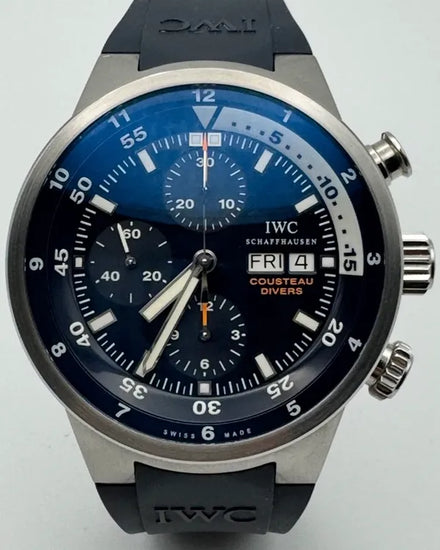 2006 IWC Schaffhausen Aquatimer "Cousteau" L.E. 44MM Blue Dial Rubber Strap (IW378201)
