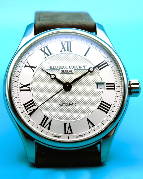 Frederique Constant Classics Index 40MM Silver Dial Leather Strap (FC-303X5TB)