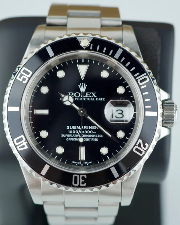 Rolex Submariner Date 40MM Black Dial Oyster Bracelet (16610)