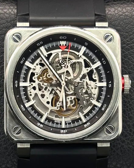 2017 Bell & Ross BR 03 Aero GT L.E. 42MM Skeleton Dial Rubber Strap (BR-03-92-AEROGT)